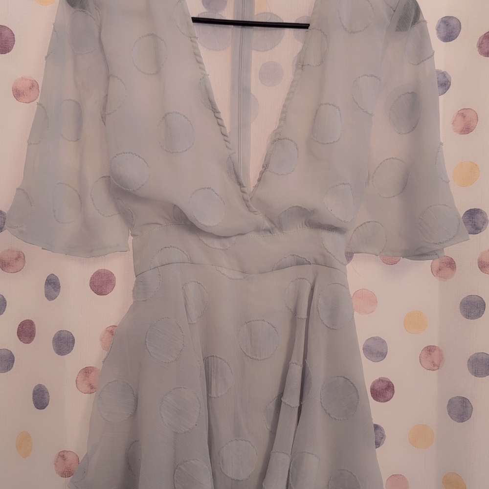 Elegant Sheer Polka Dot Romper